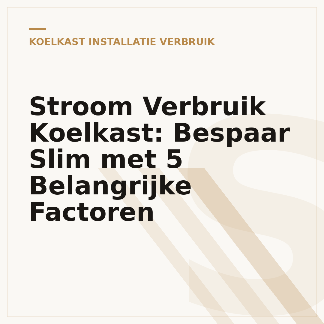 Stroom Verbruik Koelkast: Bespaar Slim met 5 Belangrijke Factoren