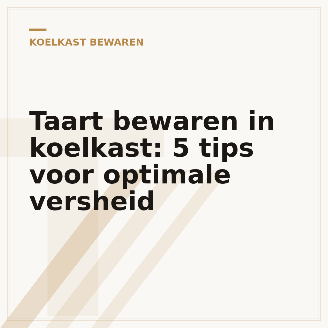 Taart bewaren in koelkast: 5 tips voor optimale versheid