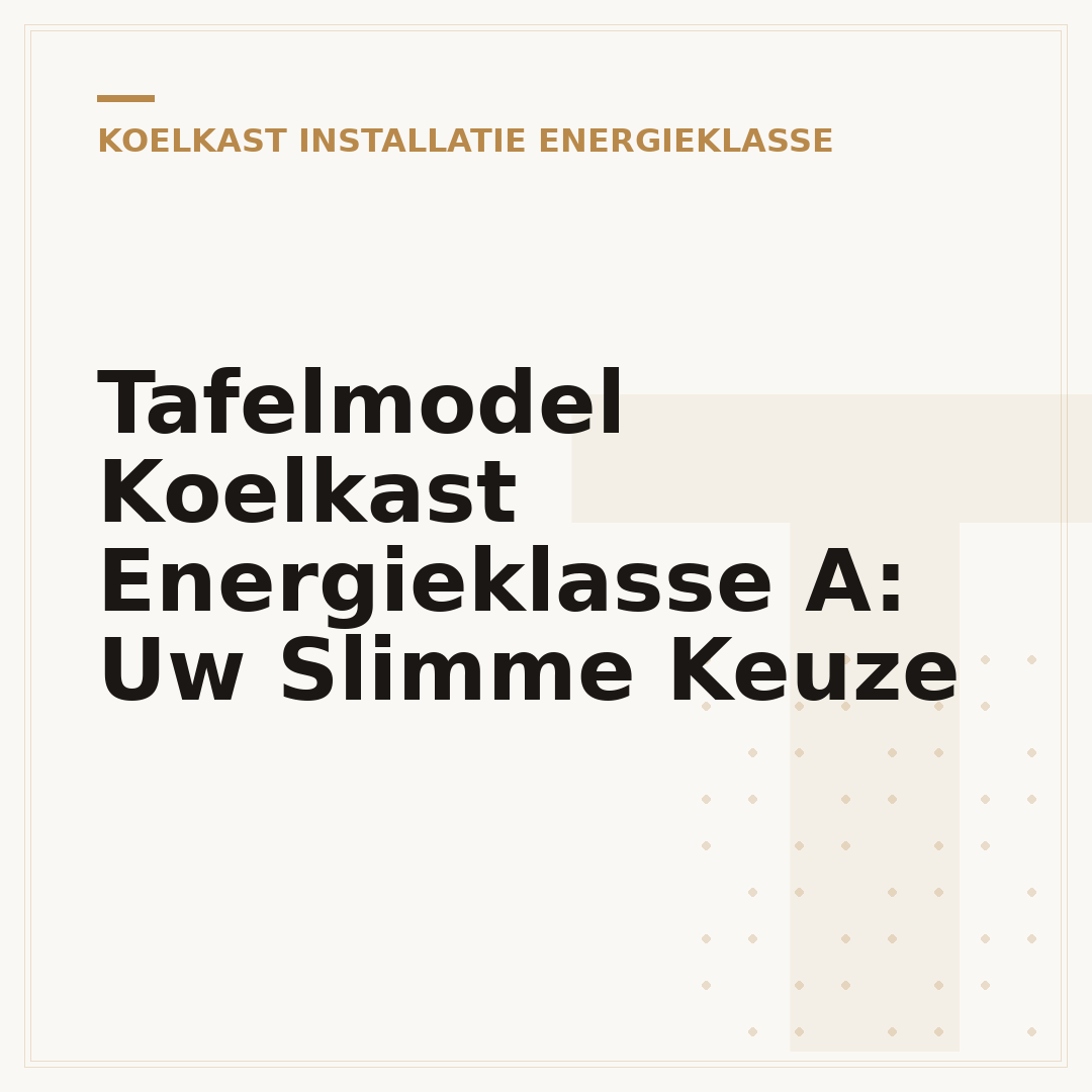 Tafelmodel Koelkast Energieklasse A: Uw Slimme Keuze