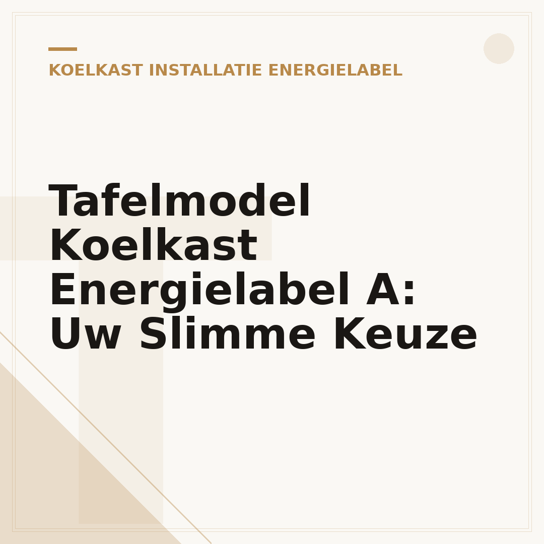Tafelmodel Koelkast Energielabel A: Uw Slimme Keuze