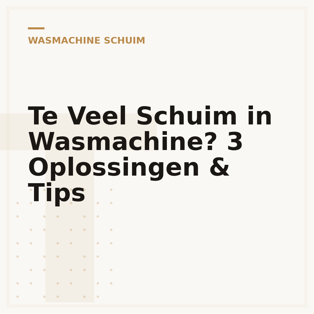 Te Veel Schuim in Wasmachine? 3 Oplossingen & Tips