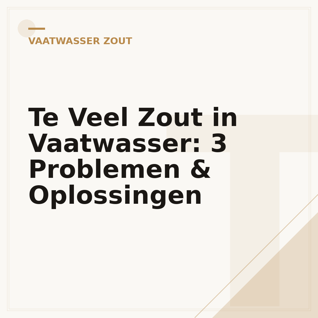 Te Veel Zout in Vaatwasser: 3 Problemen & Oplossingen