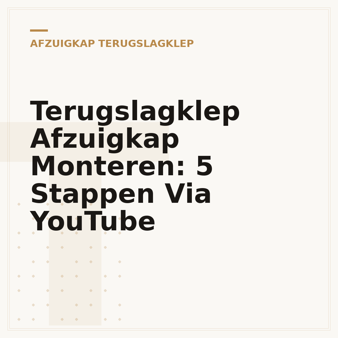 Terugslagklep Afzuigkap Monteren: 5 Stappen Via YouTube