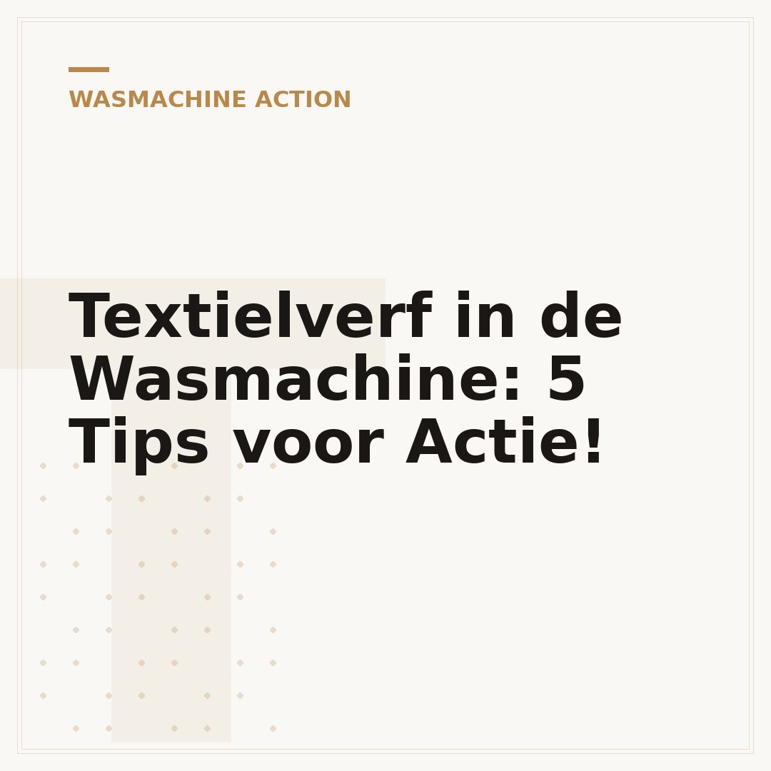 Textielverf in de Wasmachine: 5 Tips voor Actie!