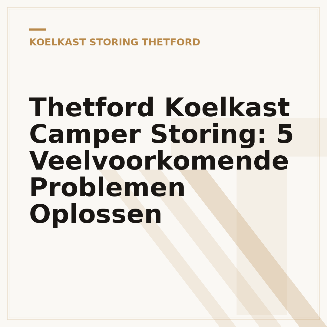 Thetford Koelkast Camper Storing: 5 Veelvoorkomende Problemen Oplossen