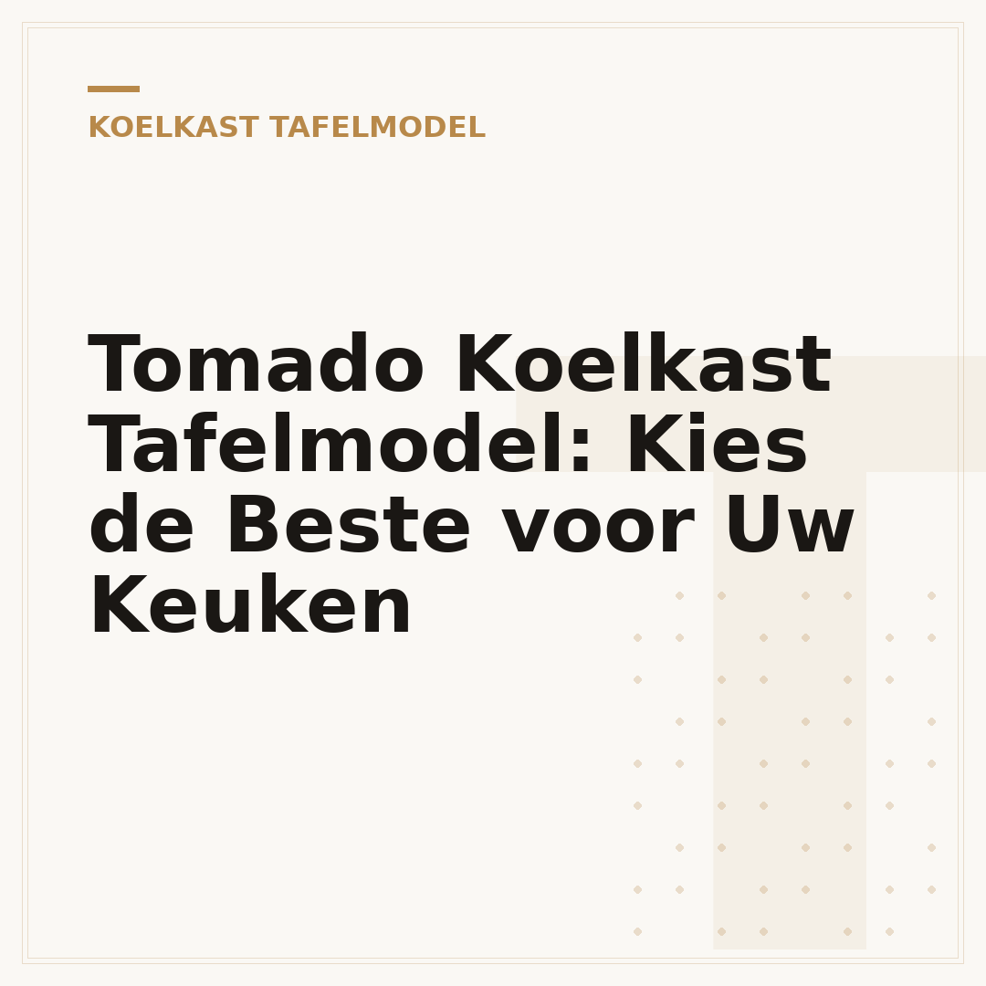 Tomado Koelkast Tafelmodel: Kies de Beste voor Uw Keuken