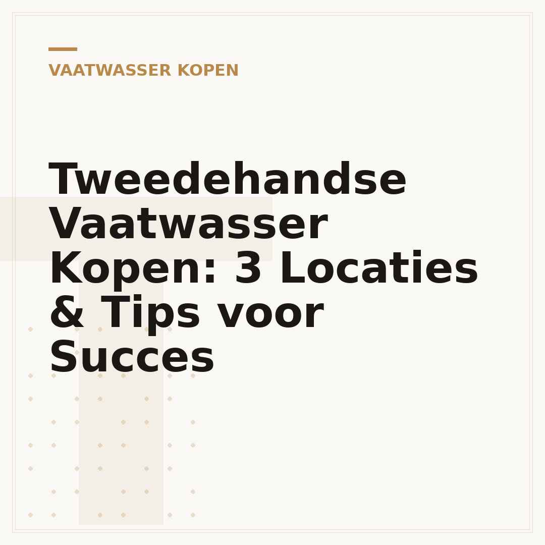 Tweedehandse Vaatwasser Kopen: 3 Locaties & Tips voor Succes