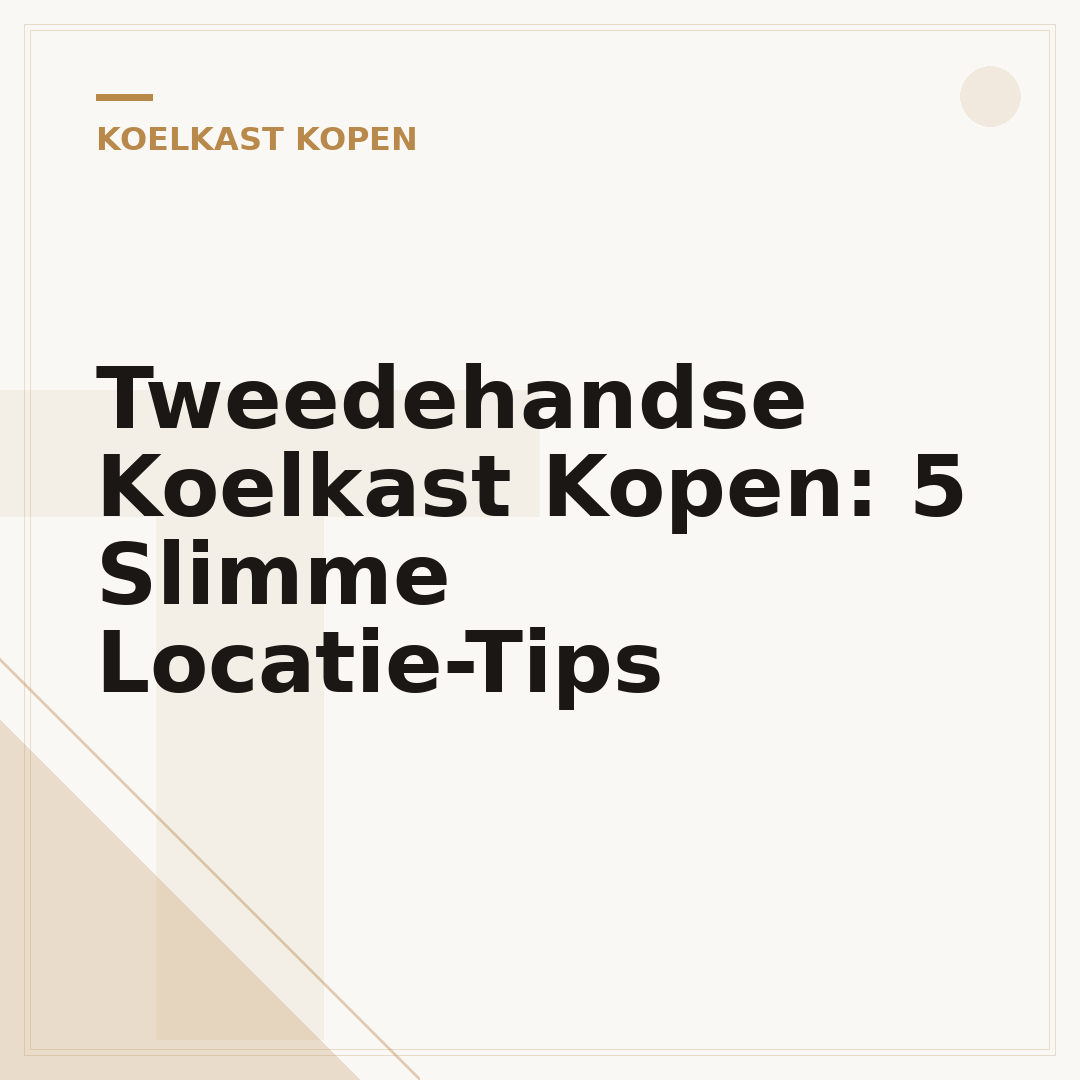 Tweedehandse Koelkast Kopen: 5 Slimme Locatie-Tips