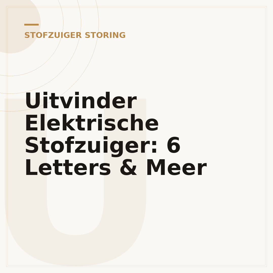 Uitvinder Elektrische Stofzuiger: 6 Letters & Meer