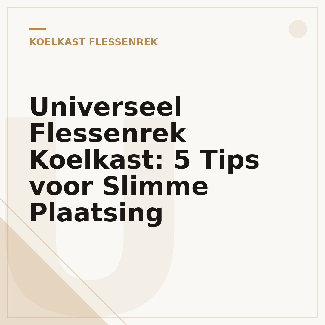 Universeel Flessenrek Koelkast: 5 Tips voor Slimme Plaatsing