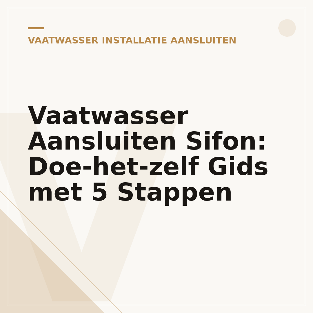 Vaatwasser Aansluiten Sifon: Doe-het-zelf Gids met 5 Stappen