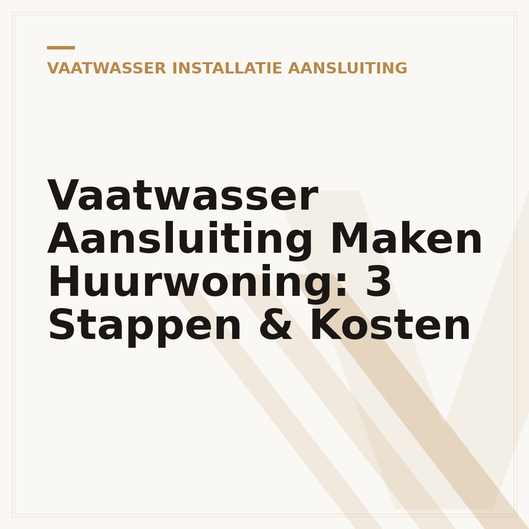 Vaatwasser Aansluiting Maken Huurwoning: 3 Stappen & Kosten