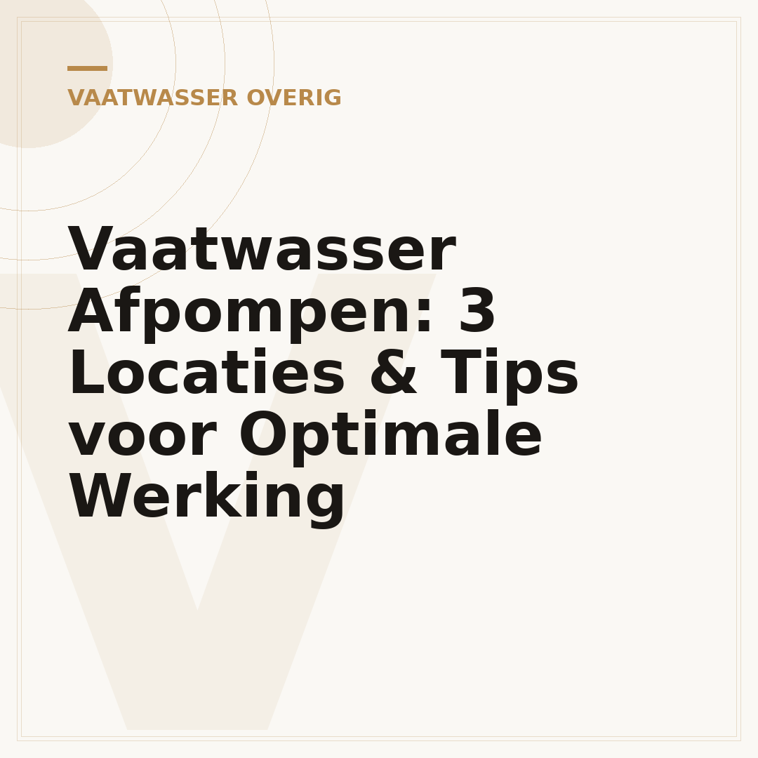 Vaatwasser Afpompen: 3 Locaties & Tips voor Optimale Werking