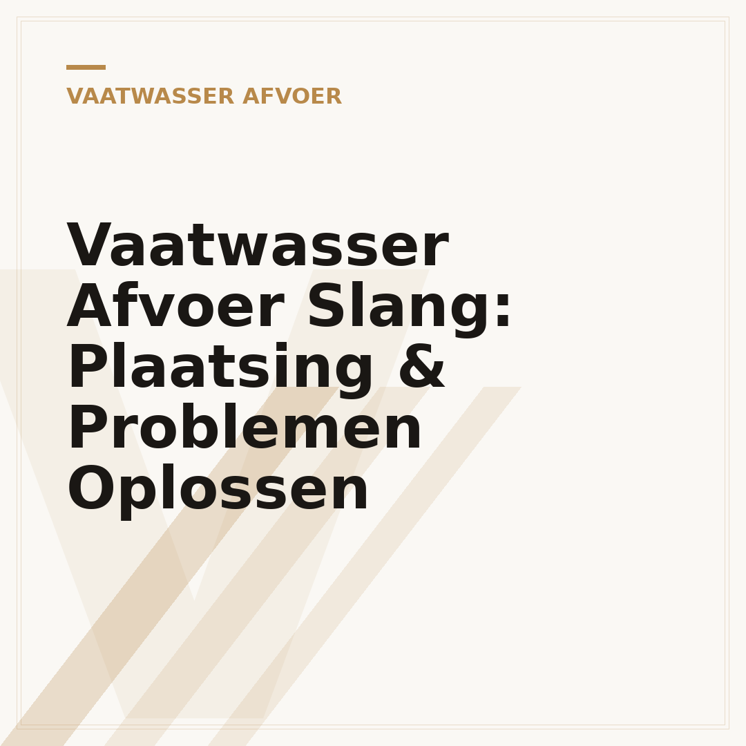 Vaatwasser Afvoer Slang: Plaatsing & Problemen Oplossen