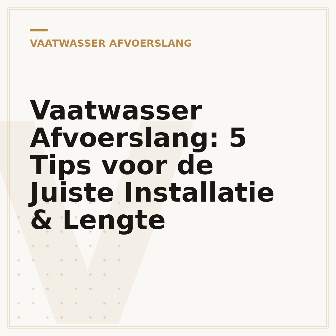 Vaatwasser Afvoerslang: 5 Tips voor de Juiste Installatie & Lengte