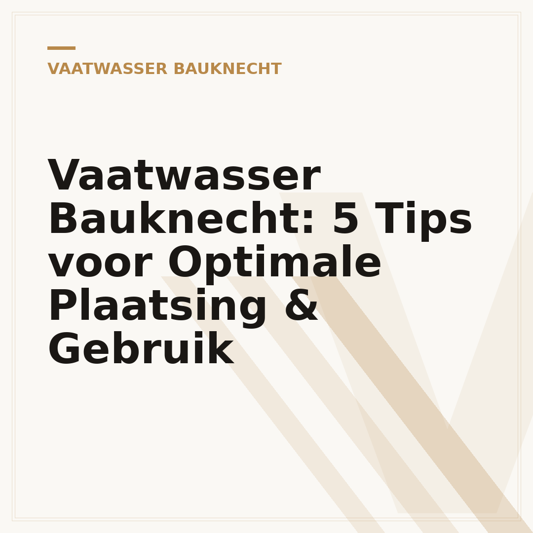 Vaatwasser Bauknecht: 5 Tips voor Optimale Plaatsing & Gebruik