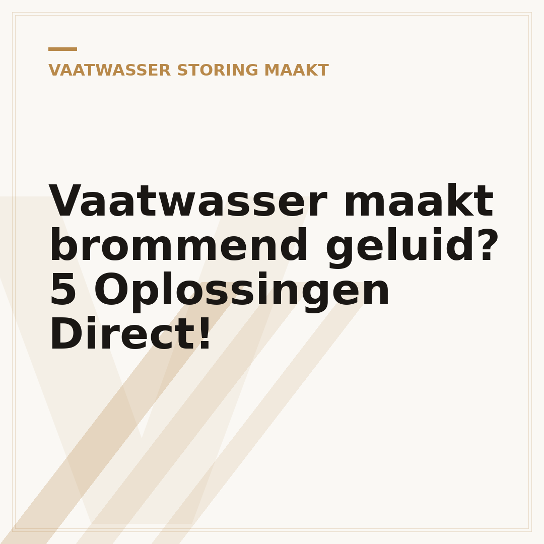 Vaatwasser maakt brommend geluid? 5 Oplossingen Direct!