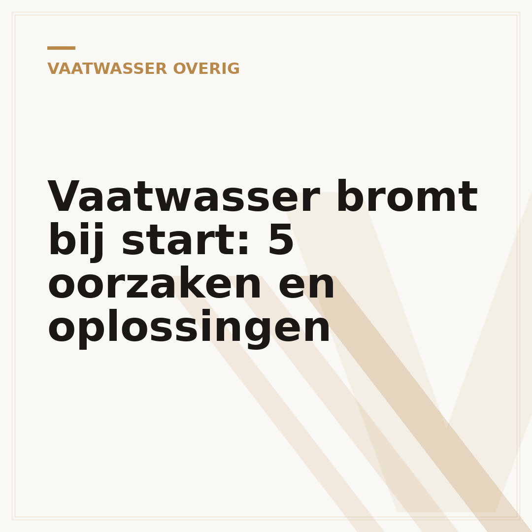 Vaatwasser bromt bij start: 5 oorzaken en oplossingen