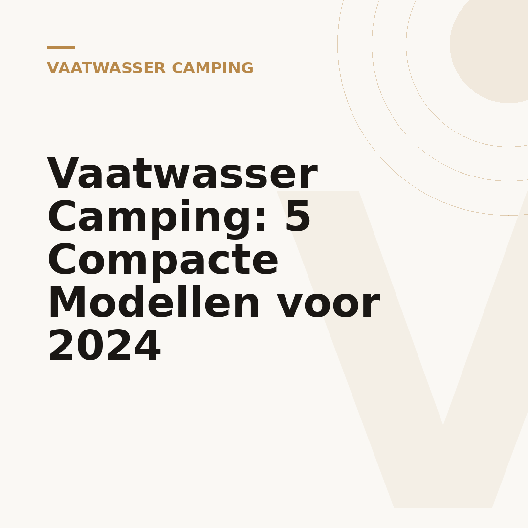 Vaatwasser Camping: 5 Compacte Modellen voor 2024