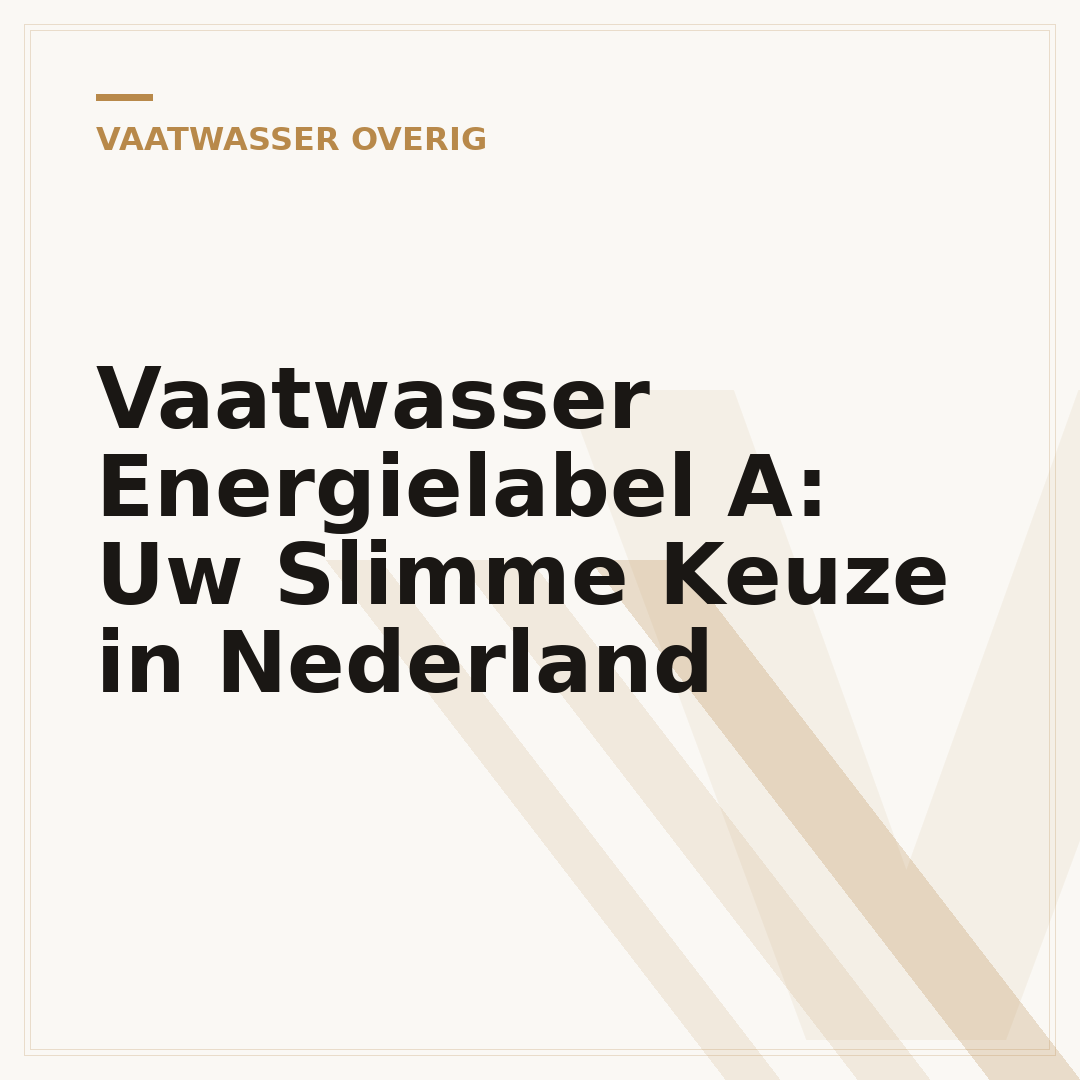 Vaatwasser Energielabel A: Uw Slimme Keuze in Nederland