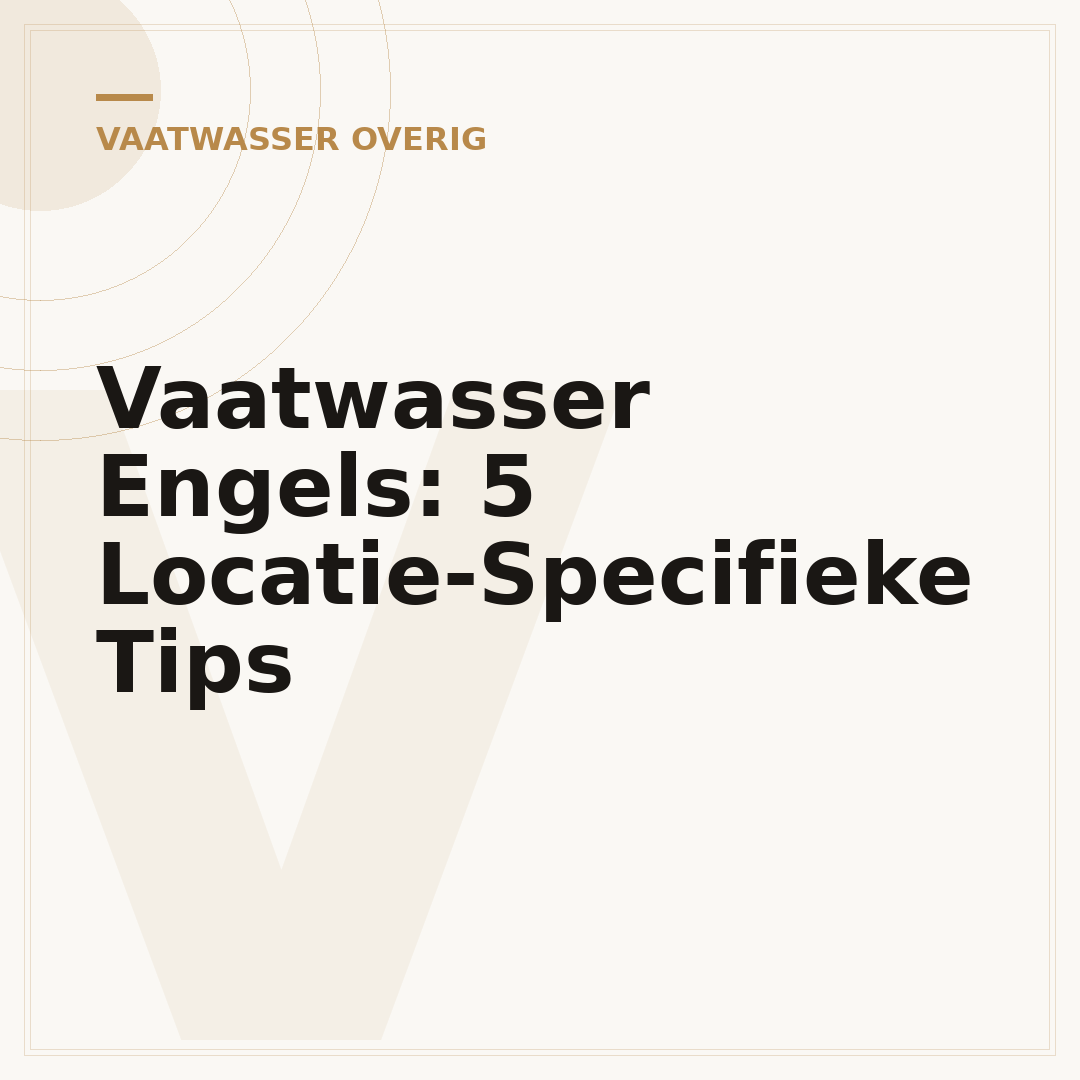 Vaatwasser Engels: 5 Locatie-Specifieke Tips