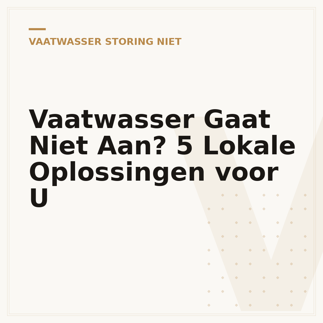 Vaatwasser Gaat Niet Aan? 5 Lokale Oplossingen voor U