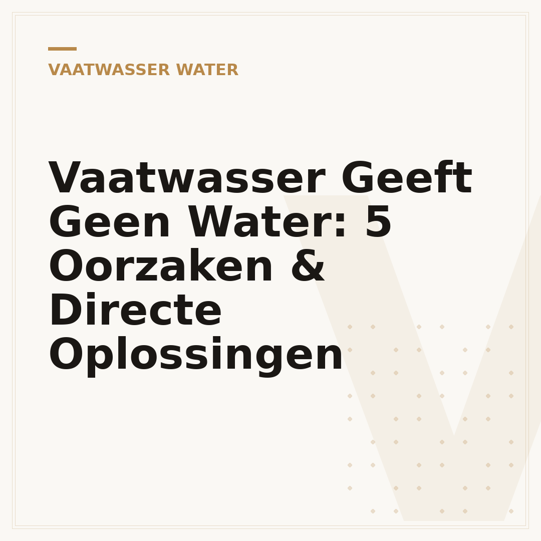 Vaatwasser Geeft Geen Water: 5 Oorzaken & Directe Oplossingen