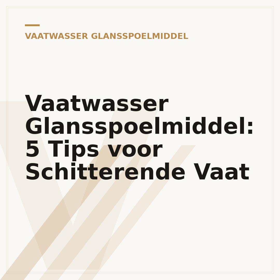 Vaatwasser Glansspoelmiddel: 5 Tips voor Schitterende Vaat
