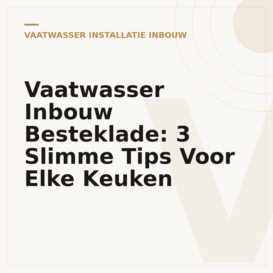 Vaatwasser Inbouw Besteklade: 3 Slimme Tips Voor Elke Keuken