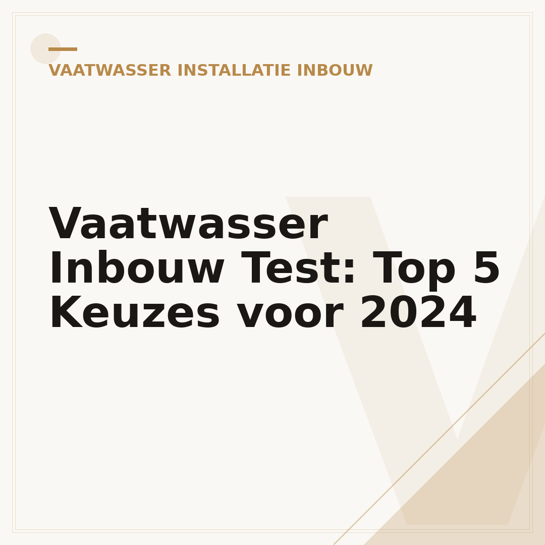 Vaatwasser Inbouw Test: Top 5 Keuzes voor 2024