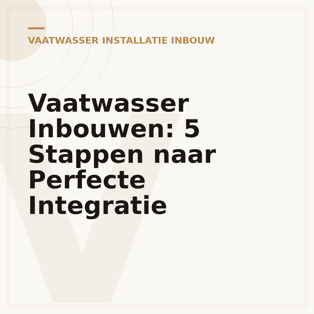 Vaatwasser Inbouwen: 5 Stappen naar Perfecte Integratie