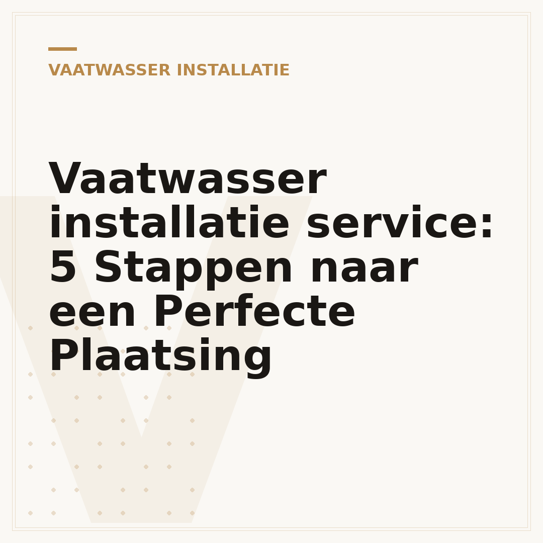 Vaatwasser installatie service: 5 Stappen naar een Perfecte Plaatsing