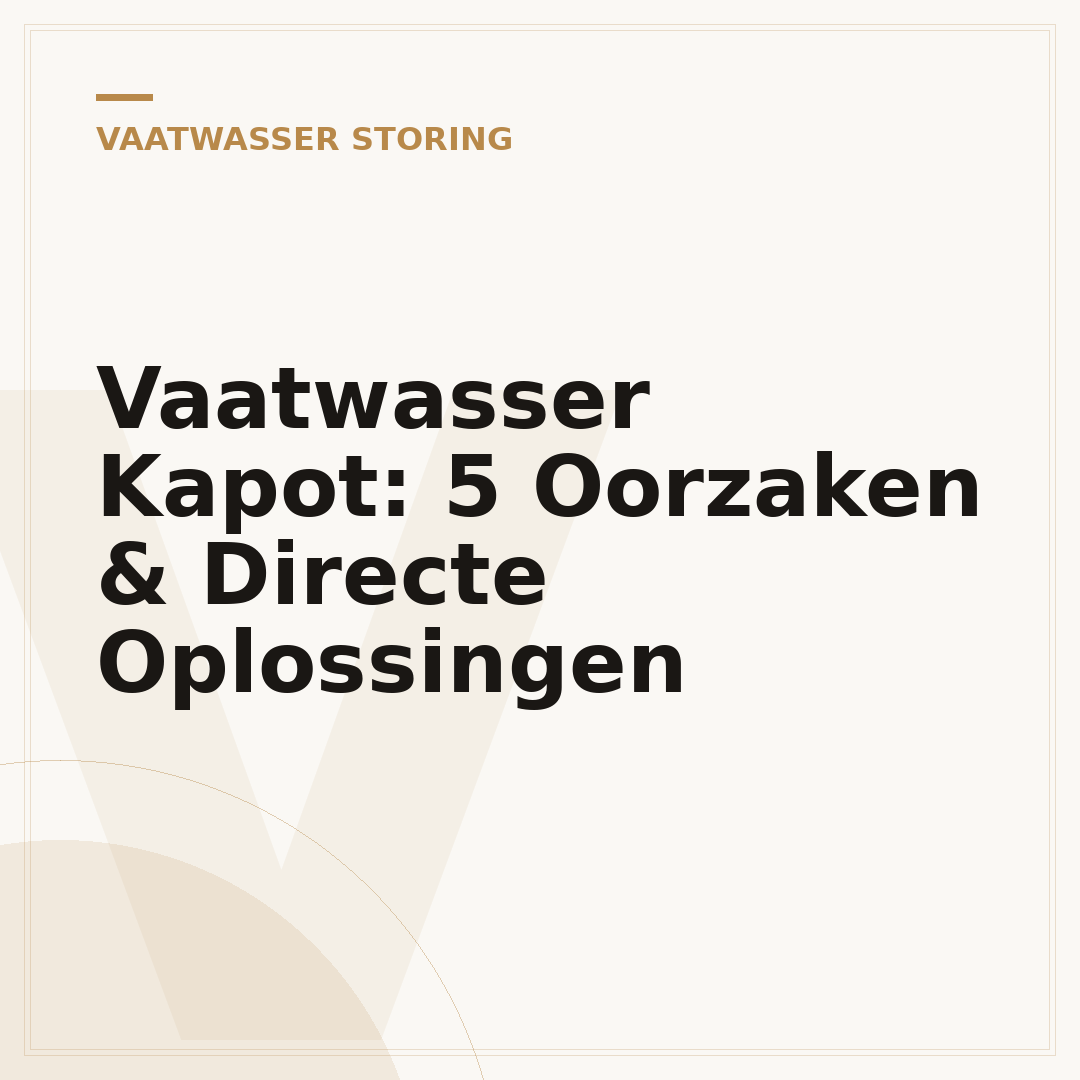 Vaatwasser Kapot: 5 Oorzaken & Directe Oplossingen