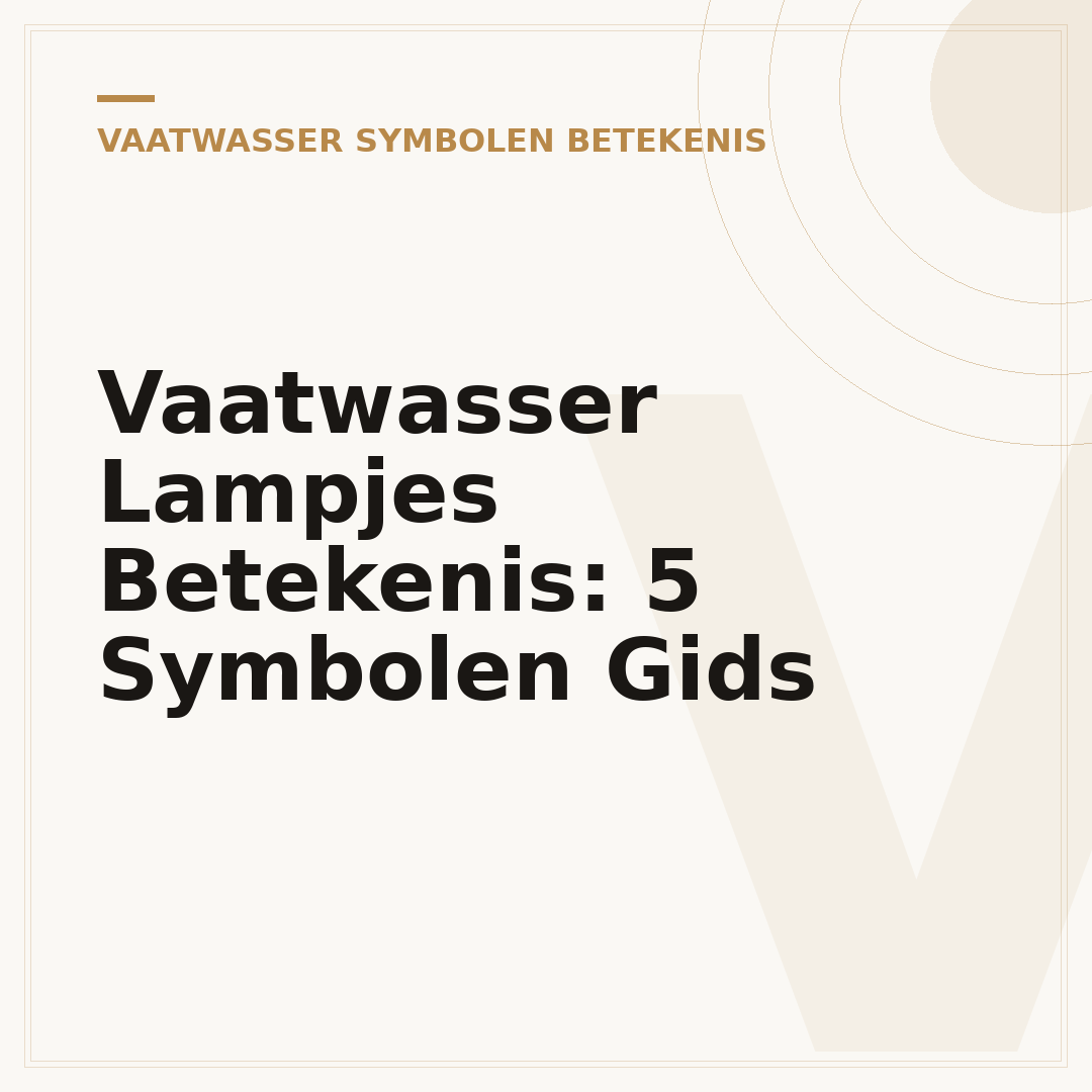 Vaatwasser Lampjes Betekenis: 5 Symbolen Gids
