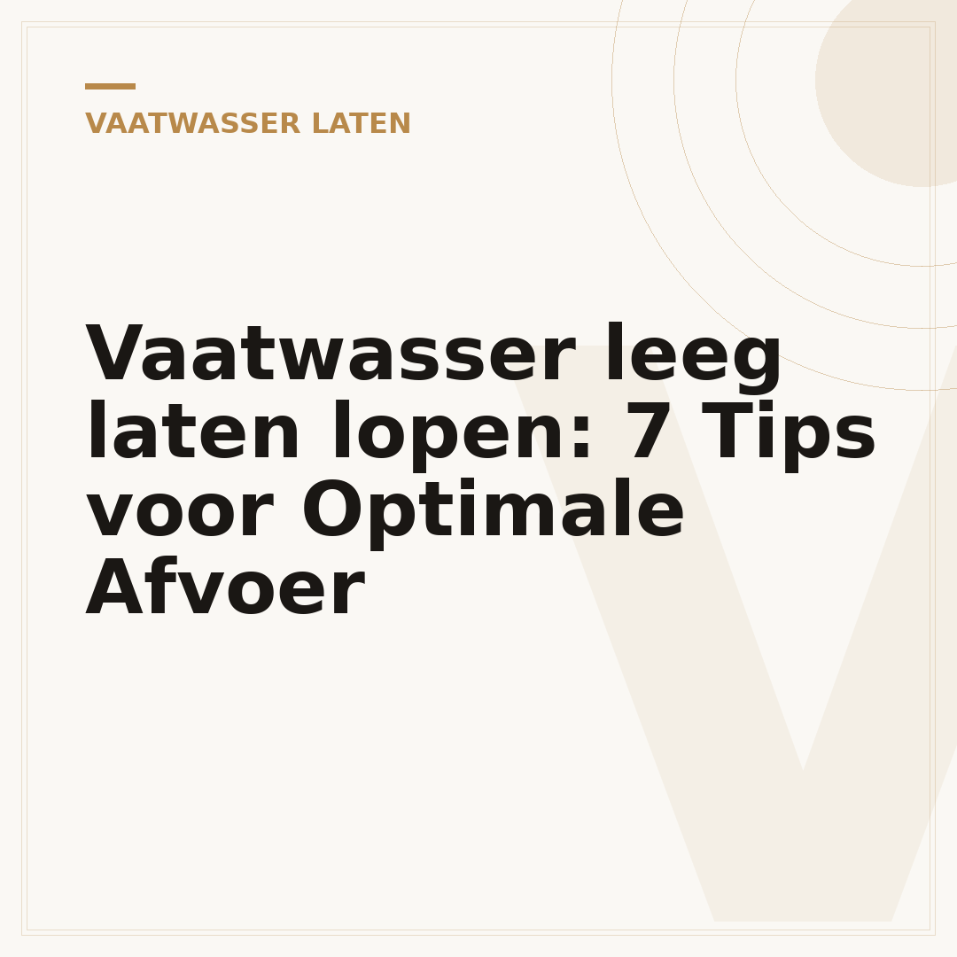 Vaatwasser leeg laten lopen: 7 Tips voor Optimale Afvoer