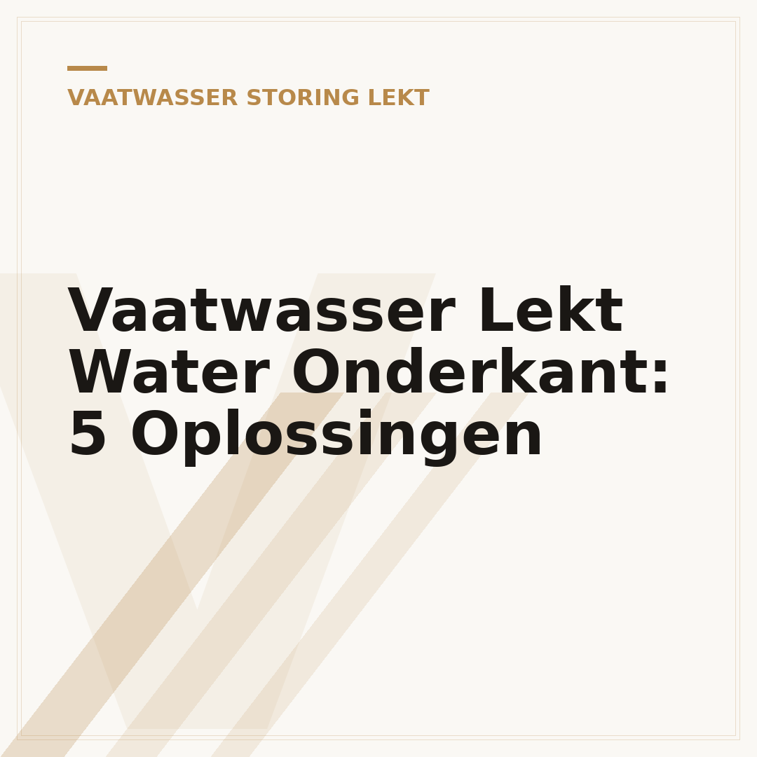 Vaatwasser Lekt Water Onderkant: 5 Oplossingen