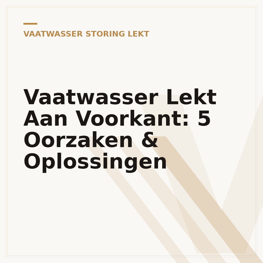 Vaatwasser Lekt Aan Voorkant: 5 Oorzaken & Oplossingen