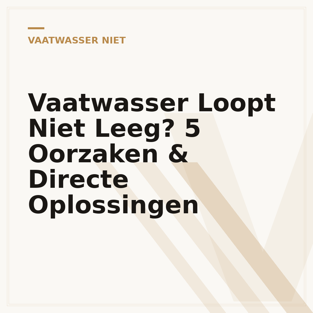 Vaatwasser Loopt Niet Leeg? 5 Oorzaken & Directe Oplossingen