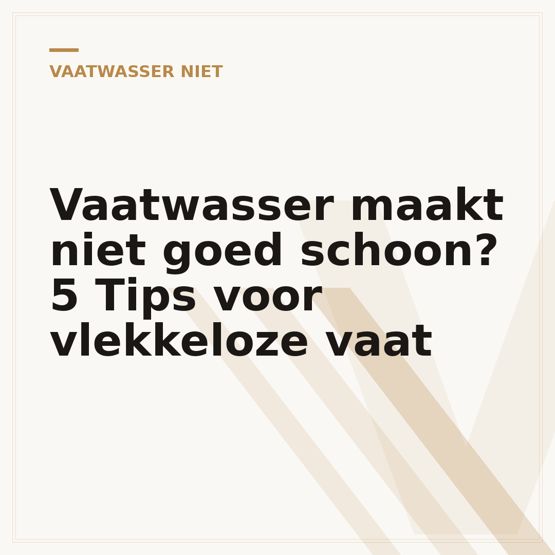 Vaatwasser maakt niet goed schoon? 5 Tips voor vlekkeloze vaat