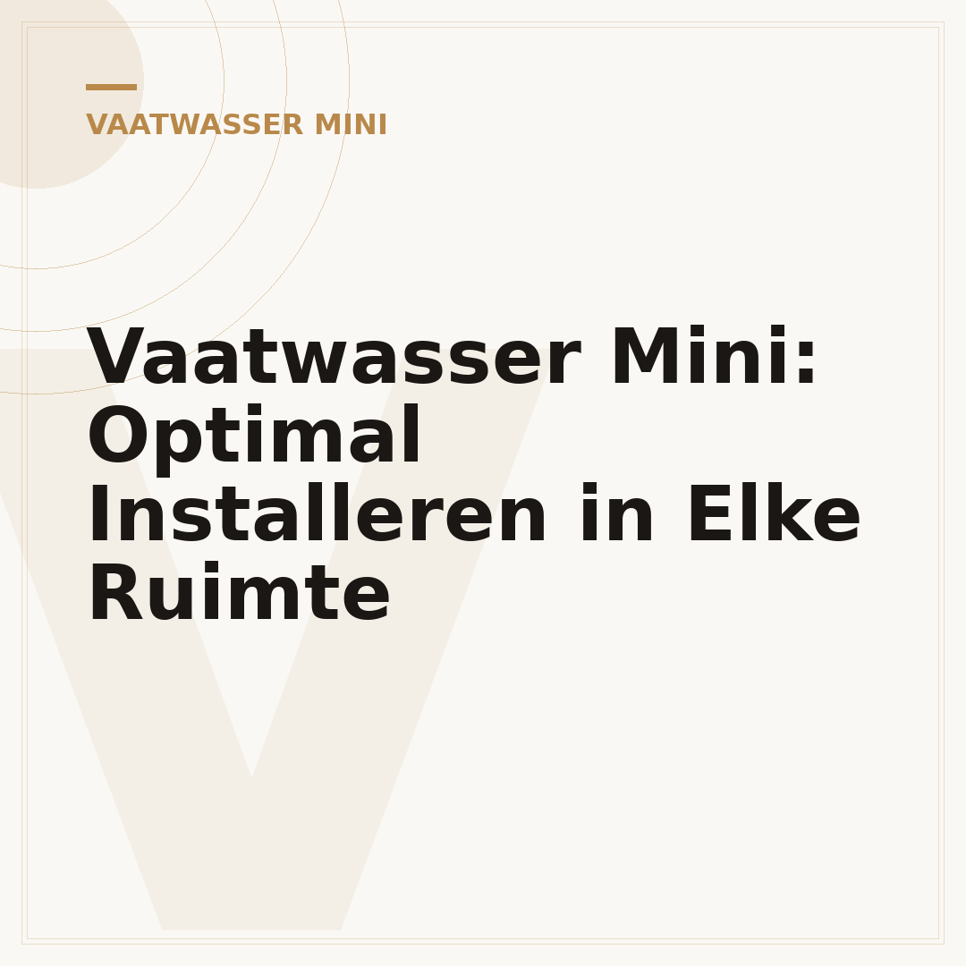 Vaatwasser Mini: Optimal Installeren in Elke Ruimte