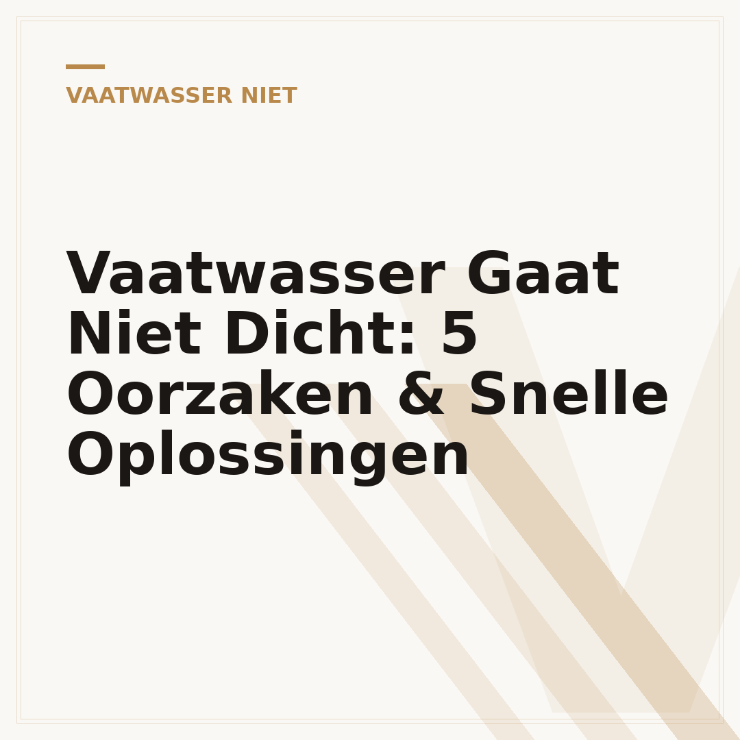 Vaatwasser Gaat Niet Dicht: 5 Oorzaken & Snelle Oplossingen