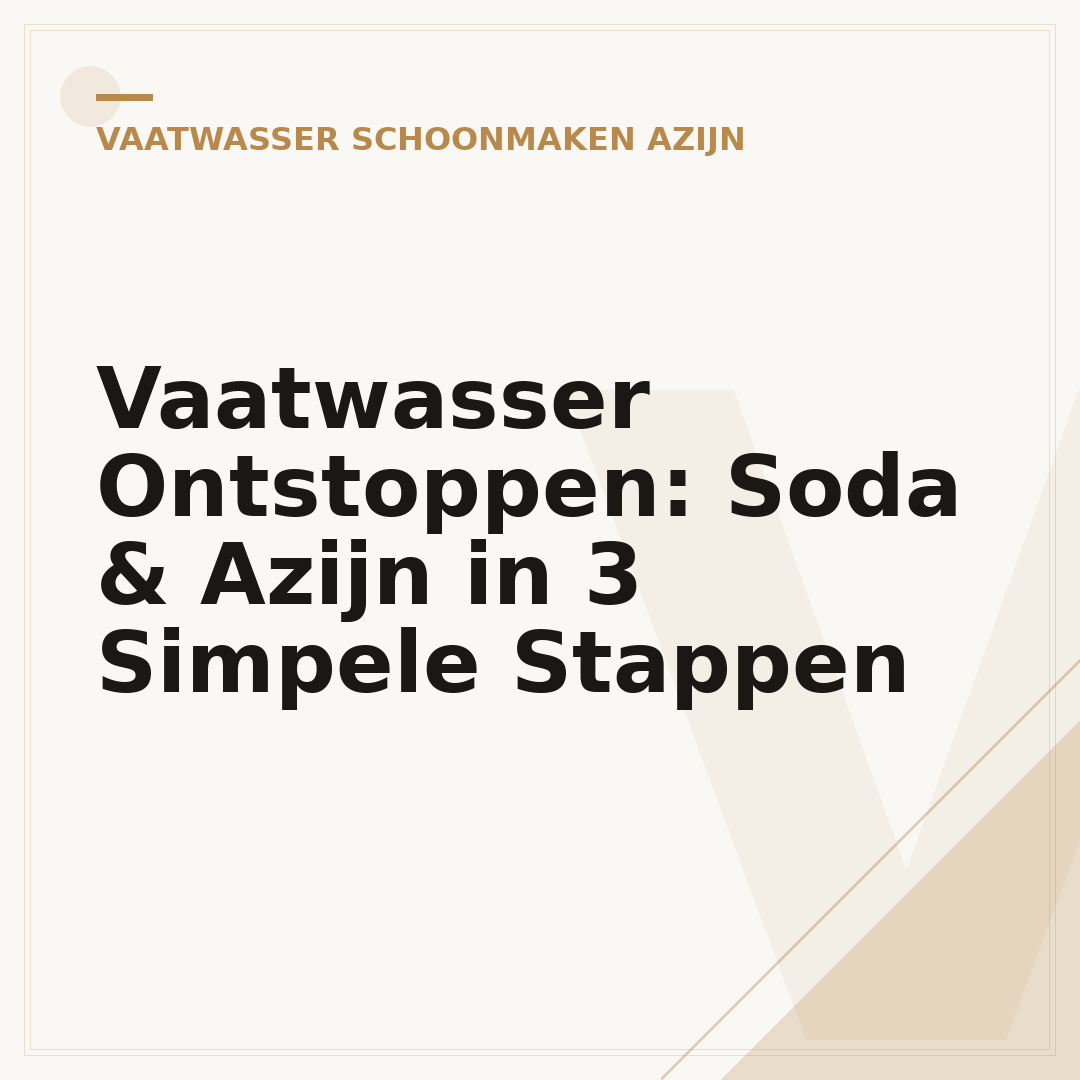 Vaatwasser Ontstoppen: Soda & Azijn in 3 Simpele Stappen