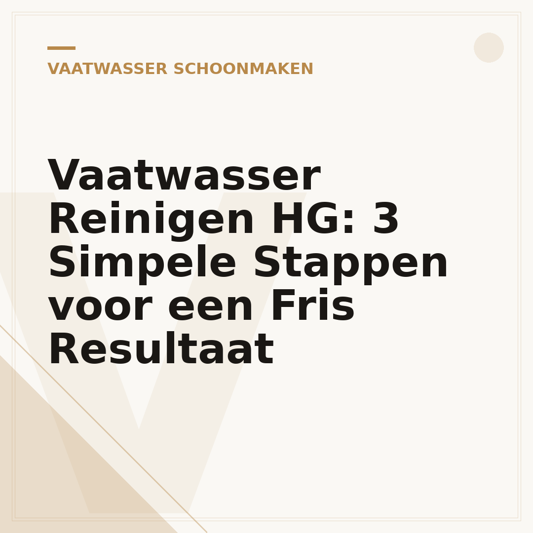 Vaatwasser Reinigen HG: 3 Simpele Stappen voor een Fris Resultaat