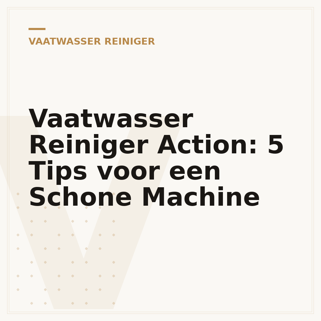Vaatwasser Reiniger Action: 5 Tips voor een Schone Machine