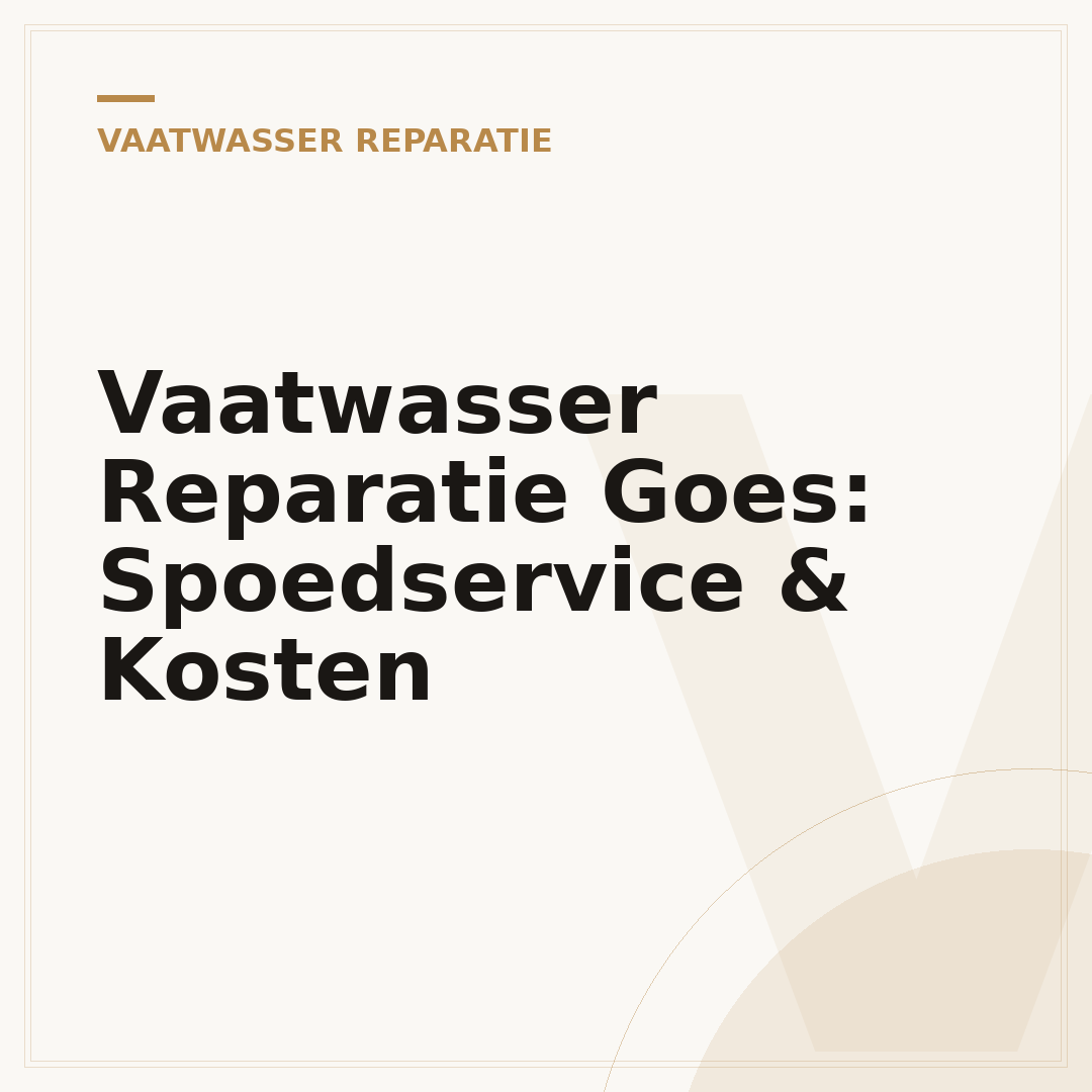 Vaatwasser Reparatie Goes: Spoedservice & Kosten