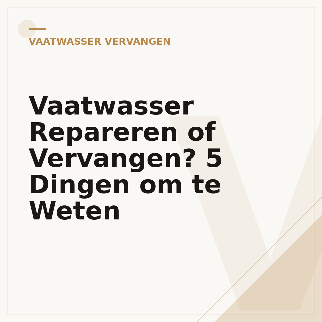 Vaatwasser Repareren of Vervangen? 5 Dingen om te Weten