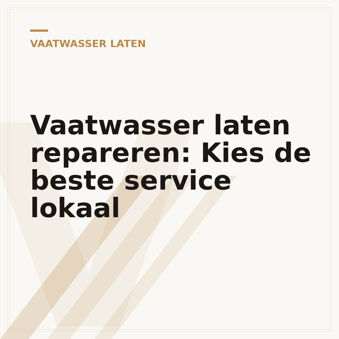 Vaatwasser laten repareren: Kies de beste service lokaal
