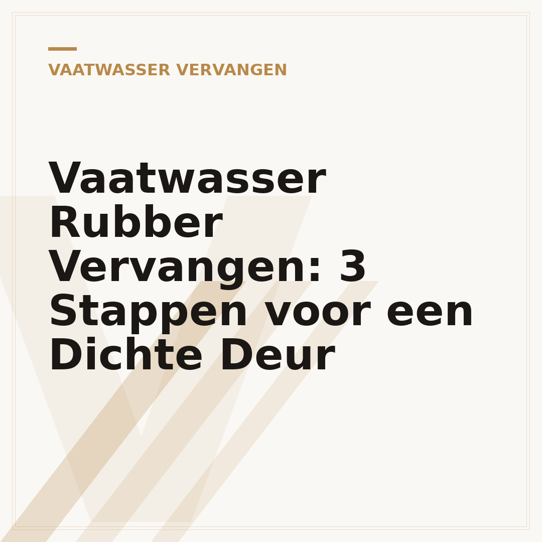 Vaatwasser Rubber Vervangen: 3 Stappen voor een Dichte Deur