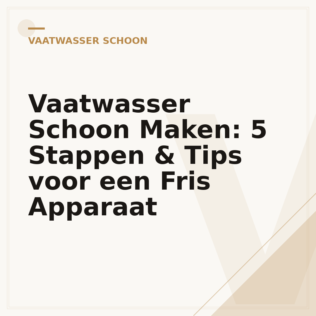 Vaatwasser Schoon Maken: 5 Stappen & Tips voor een Fris Apparaat