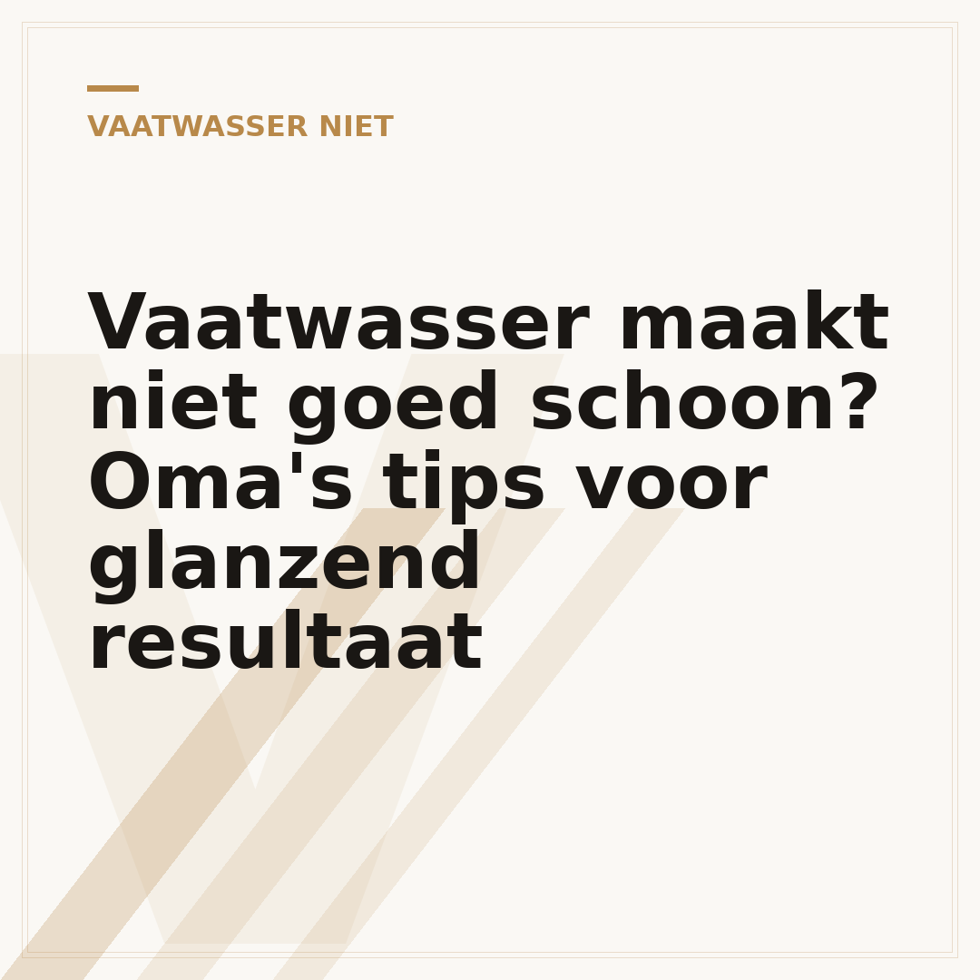 Vaatwasser maakt niet goed schoon? Oma's tips voor glanzend resultaat